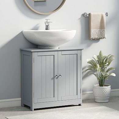 kleankin Pedestal Sink Storage Cabinet, Sink Bathroom Cabinet,