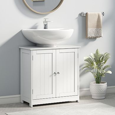 kleankin Pedestal Sink Storage Cabinet, Sink Bathroom Cabinet