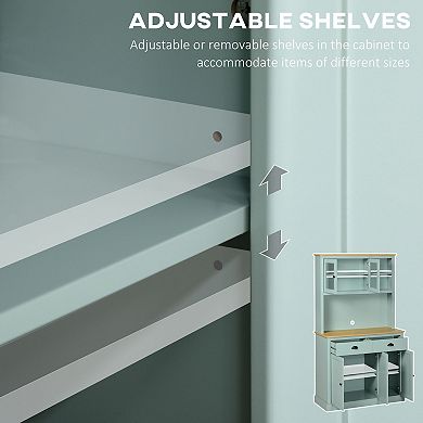 HOMCOM 71inch Kitchen Pantry, Modern Storage Cabinet with Drawers