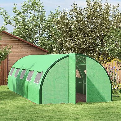 Outsunny Tunnel Greenhouse W/ Doors And Windows