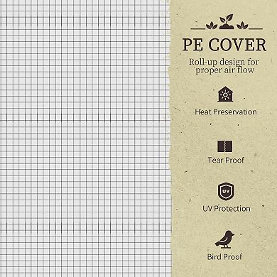 Outsunny 48 x 22 x 46 inch Raised Garden Bed w/ PE Cover