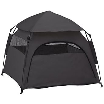 Pop Up Dog Tent For Xlarge And Large Dogs With Carrying Bag, Dark Gray