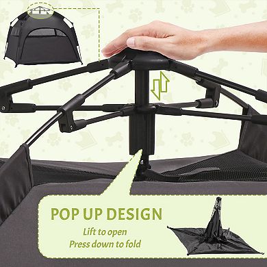 PawHut Pop Up Dog Tent for Large Dogs with Carry Bag