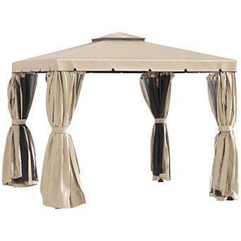 Outsunny 10ft x 10' Patio Gazebo Outdoor Canopy Shelter