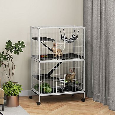 PawHut 5-Tier Small Animal Cage, Ferret Cage Large Chinchilla Cage