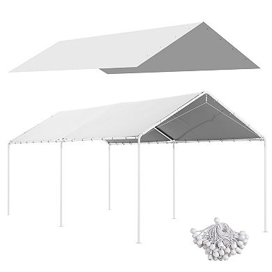 Outsunny 10ft x 20' Carport Replacement Canopy Cover for 84C-159