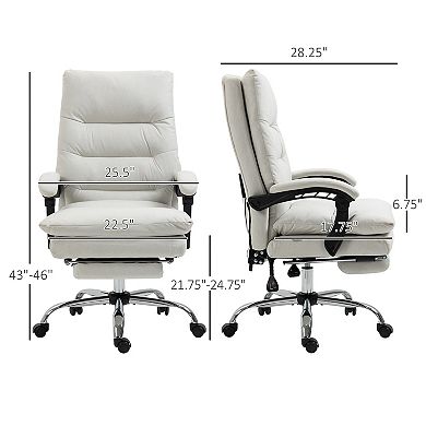 Vinsetto Microfibre Vibration Massage Office Chair With Heat, Reclining