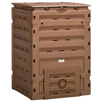 Outsunny 120 Gallon Compost Bin, Large Composter with 80 Vents
