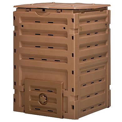 Outsunny 120 Gallon Compost Bin, Large Composter with 80 Vents