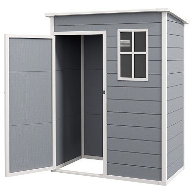 Outsunny Outdoor Storage Shed 5'x3'garden Shed With Lockable Doors Vent