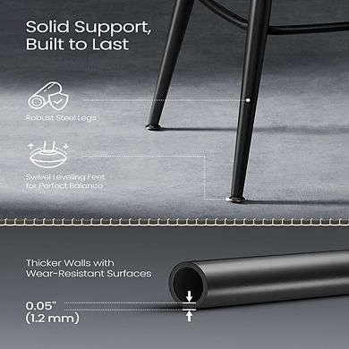 Tall Swivel Bar Stools With Backs, Footrest