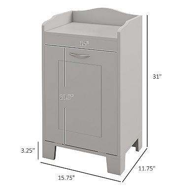 HOMCOM Tilt-out Laundry Storage Cabinet with Hamper Compartment