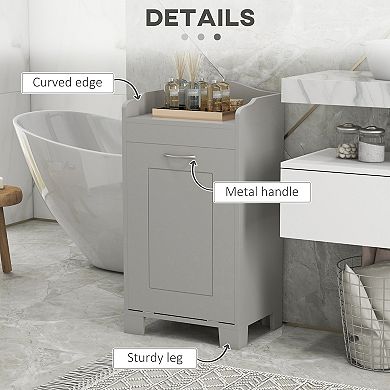 HOMCOM Tilt-out Laundry Storage Cabinet with Hamper Compartment
