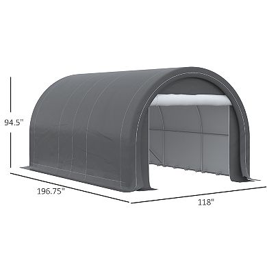 Outsunny 10ft x 16' Carport Storage Tent Anti-UV PE Portable Garage