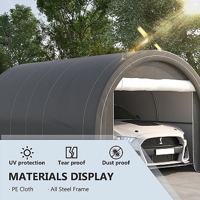 Outsunny 10ft x 16' Carport Storage Tent Anti-UV PE Portable Garage