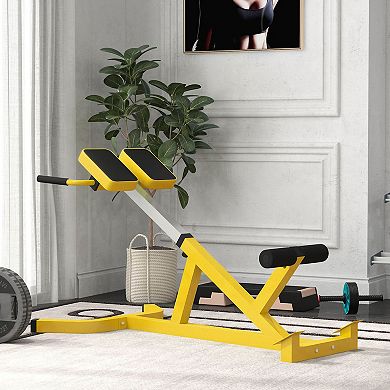 Roman Chair, Multi-functional Hyperextension Bench, Yellow