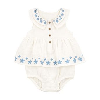 Baby Girl Carter's Floral Embroidered Bodysuit Dress