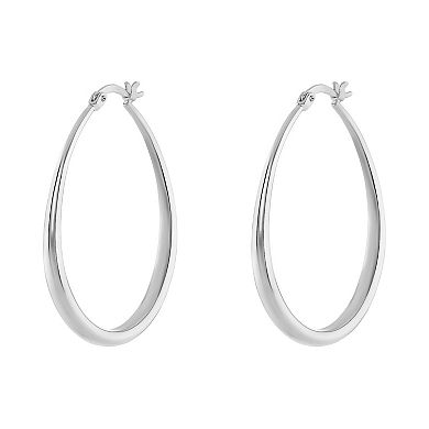 PRIMROSE Polished Oval Hoop Earrings