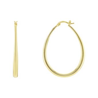 PRIMROSE Polished Oval Hoop Earrings