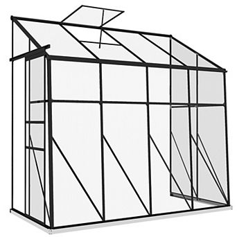 Outsunny 8'x 4' Polycarbonate Greenhouse Aluminum Lean-to Green House