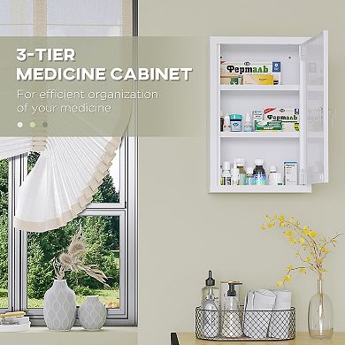 Medicine Cabinet With Lock, Storage Shelves, Locking Medical Cabinet