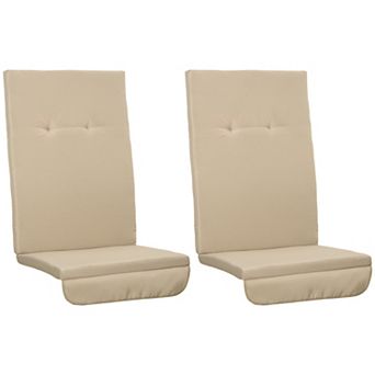 Porch Swing Cushions W/ Backrest Ties Replacement Cushions Set Of 2 Beige
