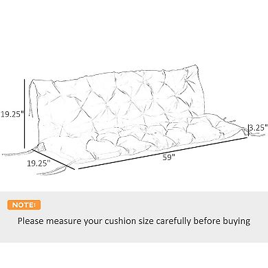 3 Seater Outdoor Seat Pads Bench Swing Chair Cushions For Patio Garden