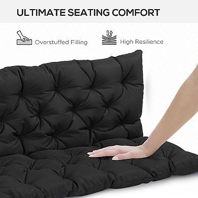 3 Seater Outdoor Seat Pads Bench Swing Chair Cushions For Patio Garden