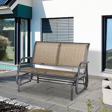 Outsunny Outdoor Glider Bench 2-Person Rocking Chair