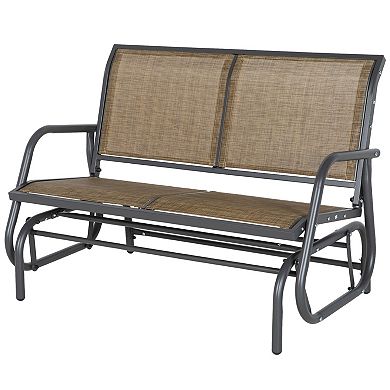 Outsunny Outdoor Glider Bench 2-Person Rocking Chair