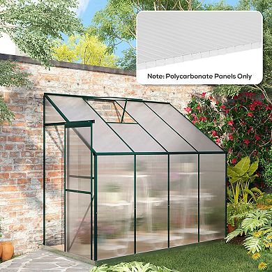 Outsunny 14 Pcs Twin-wall Polycarbonate Greenhouse Panels, 4' X 2' X 0.16"