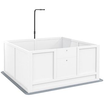 Whelping Box For Dogs With Pee Pad, Pig Rail, 41" X 39"