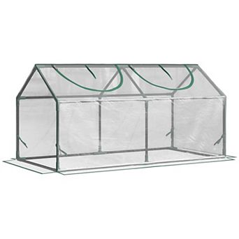 Outsunny 4ft x 2' x 2' Mini Greenhouse with 2 Top Windows