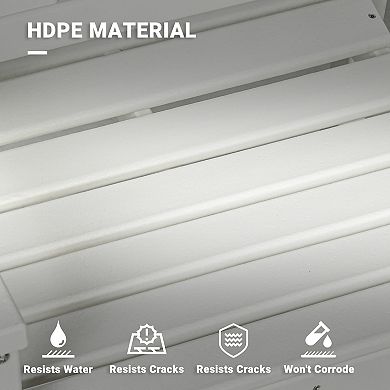 Outsunny Patio Chair with Armrests, Slatted Back Armchair,