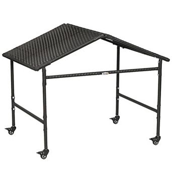 Pawhut Wicker Dog Shelter With Wheels For Small And Medium Sized Dogs