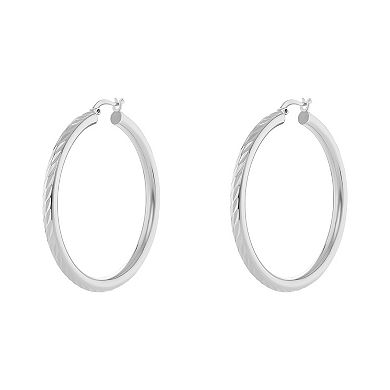 PRIMROSE Textured Hoop Earrings