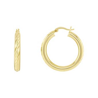 PRIMROSE Textured Hoop Earrings