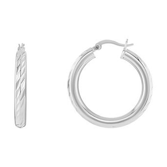 PRIMROSE Textured Hoop Earrings