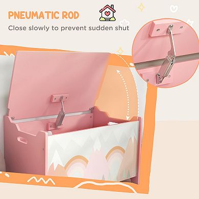 Toy Box With Lid, Toy Chest Storage Organizer For Bedroom, Pink