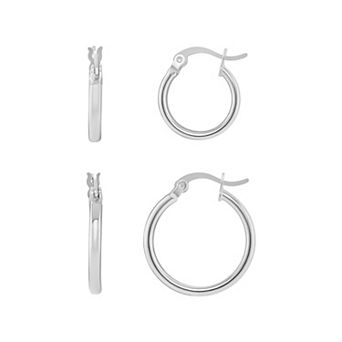 PRIMROSE 15 mm & 20 mm Hoop Earrings Duo