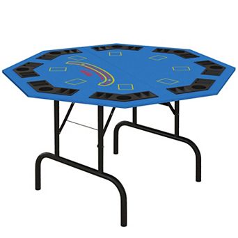 Soozier 47" Foldable Poker Table 8 Player Blackjack Game Table