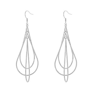 PRIMROSE Triple Textured Teardrop Earrings
