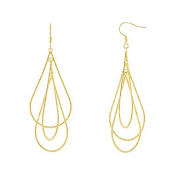 PRIMROSE Triple Textured Teardrop Earrings