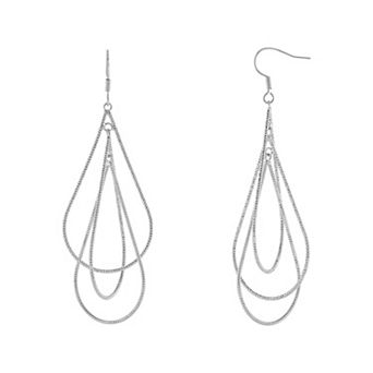 PRIMROSE Triple Textured Teardrop Earrings