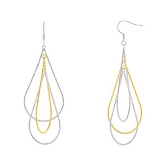 PRIMROSE Triple Textured Teardrop Earrings