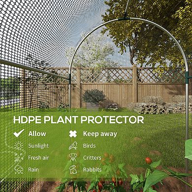 Outsunny 4ft x 8ft Plant Protection Tent Crop Cage with Door