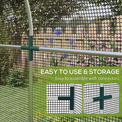 Outsunny 4ft x 8ft Plant Protection Tent Crop Cage with Door