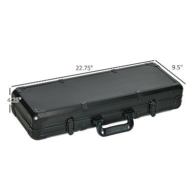 Soozier 500pcs 14 Gram Poker Chips Set With Aluminum Case Playing Cards