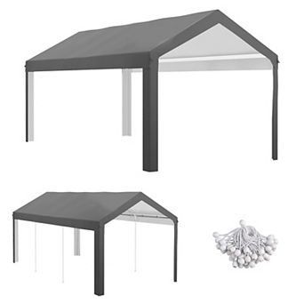 Outsunny 10 x 20ft Carport Canopy Replacement, UV Resistant