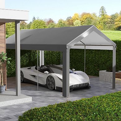 Outsunny 10 x 20ft Carport Canopy Replacement, UV Resistant